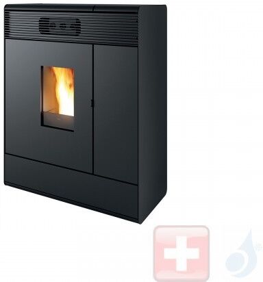 MCZ Hydro Pelletöfen Aki Hydromatic 16 M1 16.1 kW metal Schwarz 7120009 Maestro-Fernbedienung mit Raumthermostat A++