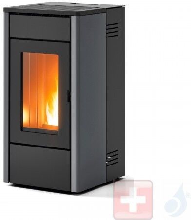 MCZ Pelletöfen Amy Air 6.3 kW metal Silber 7116004S Fernbedienung A+