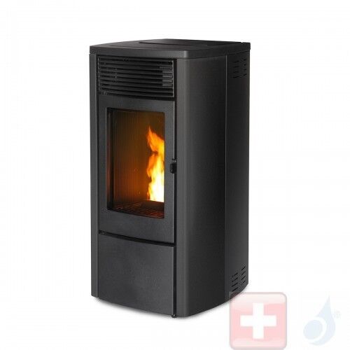 MCZ Pelletöfen Ego Comfort Air 10 M1 10.0 kW metal Schwarz 7116037M Maestro-Fernbedienung mit Raumthermostat A+