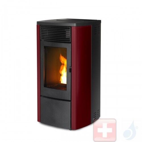 MCZ Hydro Pelletöfen Ego Hydromatic 12 M1 11.9 kW metal Bordeaux 7119024 Maestro-Fernbedienung mit Raumthermostat A+