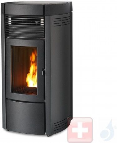 MCZ Pelletöfen Musa Comfort Air 12 M1 11.9 kW metal Schwarz 7116045M Maestro-Fernbedienung mit Raumthermostat A+