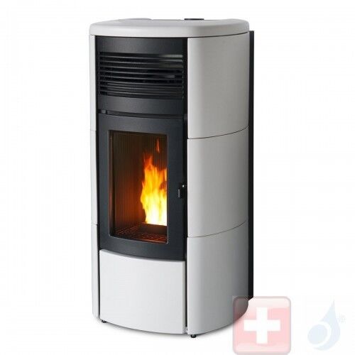 MCZ Pelletöfen Club Comfort Air 12 M1 11.9 kW keramik Weiß 7116043M Maestro-Fernbedienung mit Raumthermostat A+