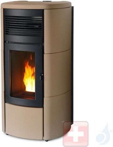 MCZ Pelletöfen Club Comfort Air 12 M1 11.9 kW keramik Sand 7116043M Maestro-Fernbedienung mit Raumthermostat A+