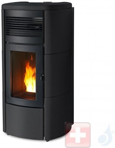 MCZ Pelletöfen Club Comfort Air 14 M1 13.9 kW keramik Schwarz 7116050M Maestro-Fernbedienung mit Raumthermostat A+