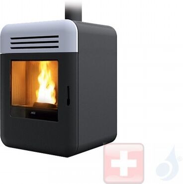 MCZ Pelletöfen Thema Air 8 M1 8.0 kW keramik Weiß 7119033 Maestro-Fernbedienung mit Raumthermostat A+