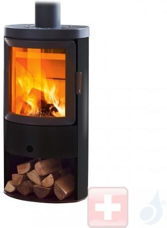 MCZ Holzöfen Thor  7.2 kW metal Schwarz 7113201  A+ Rauchauslass hinten und Möglichkeit der Luftführung