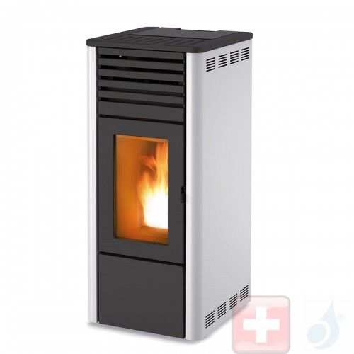 MCZ Pelletöfen Maggie Comfort Air 10 S1 10.0 kW metal Weiß 7118030S Fernbedienung A+