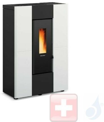 Extraflame Pelletöfen  Marilena Plus  8.0 kW metal Weiß mit Fernbedienung und wöchentlichem Chronothermostat A+