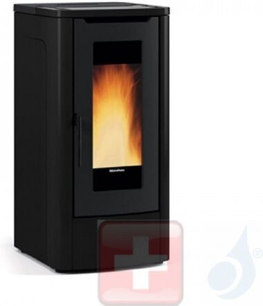 Extraflame Pelletöfen  Teorema  10.0 kW metal Schwarz 1284102 mit Fernbedienung und Chronothermostat A+