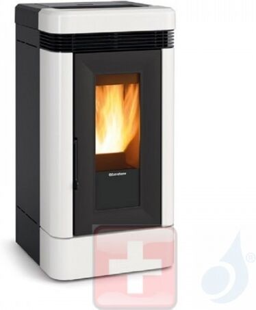 Extraflame Pelletöfen  Lucia  12.1 kW keramik Weiß 1283201 mit Fernbedienung und Chronothermostat A++