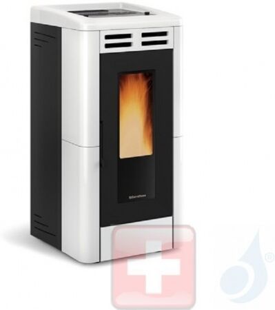 Extraflame Pelletöfen  Anastasia Plus  12.0 kW keramik Weiß 1280851 Multifunktionsfernbedienung A+