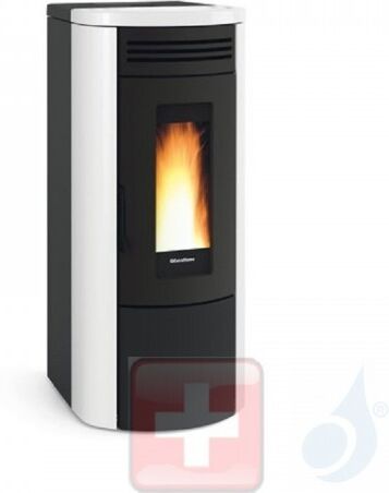 Extraflame Hydro Pelletöfen  Costanza Idro  17.0 kW metal Weiß 1282901 mit Fernbedienung und Chronothermostat A+