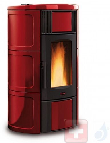 Extraflame Hydro Pelletöfen Iside Idro 2.0 19.0 kW keramik Bordeaux 1274218 mit Fernbedienung und Chronothermostat A+