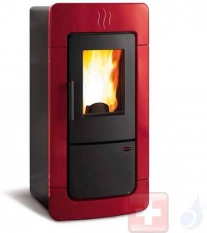 Extraflame Hydro Pelletöfen Diadema ACS Idro 28.4 kW keramik Bordeaux 1276852 mit Fernbedienung und Chronothermostat A+