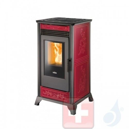 Ravelli Pelletofen RV 80 7.3 kW Beschichtungstyp keramic Bordeaux A+ Belüftet