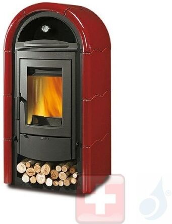 La Nordica Holzöfen mit Backofen Stefany Forno Bll 10.6 kW Gusseisen Bordeaux serie Armony 7113430 A+ Extraflame