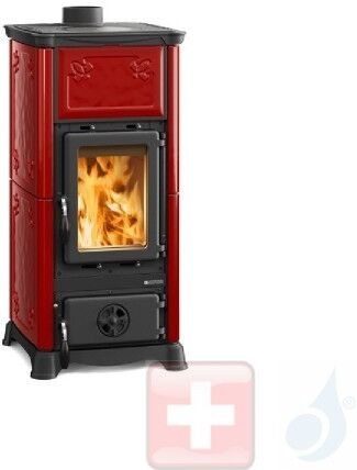 La Nordica Holzöfen Emiliana 6.5 kW Gusseisen Bordeaux serie Armony 7112600 A+ Extraflame