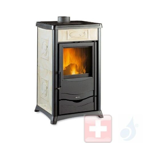 La Nordica Holzöfen Rossella Plus 8.0 kW Gusseisen Pergamena serie Rossella 7112268 A+ Extraflame