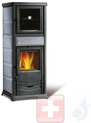 La Nordica Holzöfen mit Backofen Rossella Plus Forno Evo 9.1 kW Naturstein Stein serie Rossella 7112388 A+ Extraflame