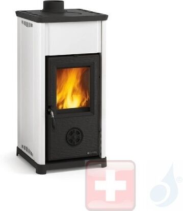 La Nordica Holzöfen Tea 6.6 kW Keramic Weiß serie Bruciatutto 7111810 A+ Extraflame