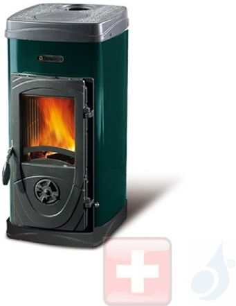 La Nordica Holzöfen Super Junior 5.0 kW Stahl Grün serie Bruciatutto 7111072 A Extraflame