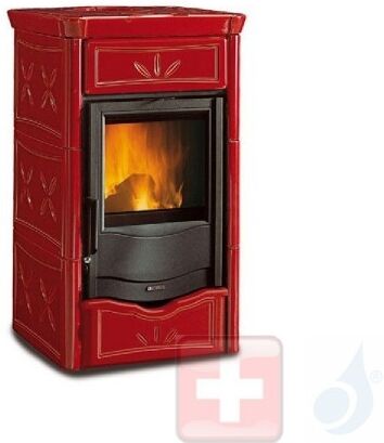 La Nordica Thermoholzöfen TermoNicoletta Evo DSA 12.8 kW Keramic Bordeaux serie Thermoholzöfen 7117160 A+ Extraflame