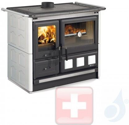 La Nordica Küchenofen Rosa XXL-Maiolica 8.5 kW Keramic Weiß serie Scheitholzherd 7015143 A+ Extraflame