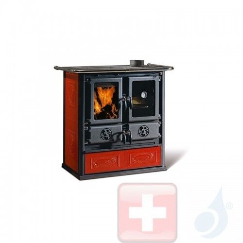 La Nordica Küchenofen Rosetta Bll 7.2 kW Keramic Bordeaux serie Scheitholzherd 7013150 A+ Extraflame