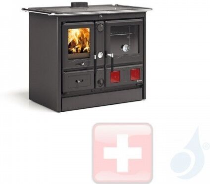 La Nordica Thermoküchenofen TermoRosa XXL DSA 18.4 kW Stahl Anthrazit serie Wasserführender Herd 7017570 A+ Extraflame