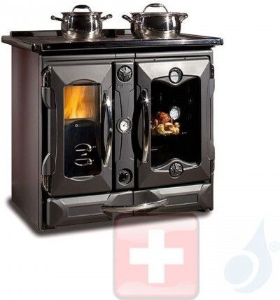 La Nordica Thermoküchenofen TermoSuprema Compact DSA 18.5 kW Gusseisen Schwarz serie Wasserführender Herd 7015844 A+ Extraflame