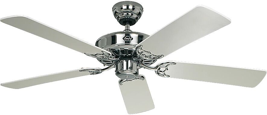 Deckenventilator CLASSIC ROYAL Rotorblatt-Ø 1320 mm Lack weiß / Chrom glänzend