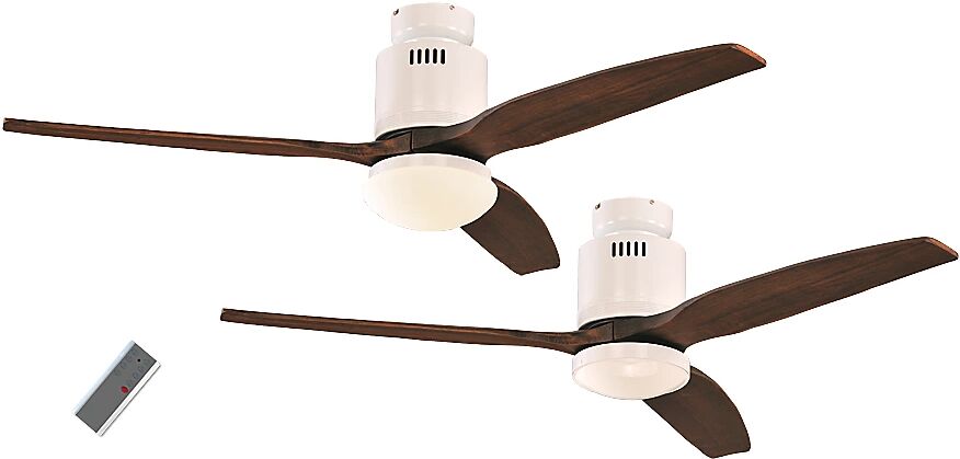 Deckenventilator AERODYNAMIX Rotorblatt-Ø 1320 mm Nussbaum / Lack weiß