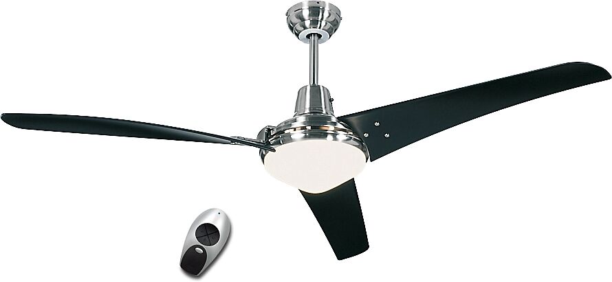 Deckenventilator MIRAGE Rotorblatt-Ø 1400 mm, mit Fernbedienung Lack schwarz / Chrom gebürstet