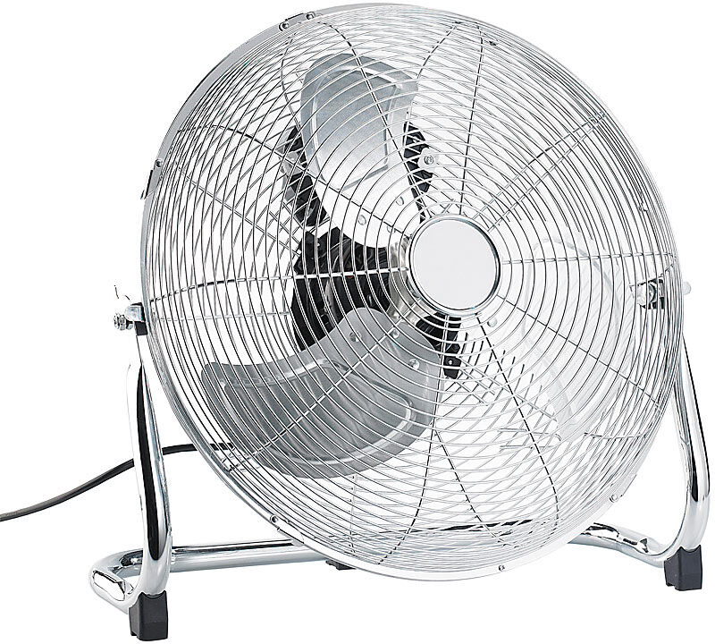 Sichler Haushaltsgeräte Vollmetall-Bodenventilator, 3 Geschwindigkeitsstufen, 100 W, Ø 45 cm