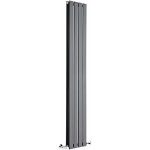 HUDSON REED Design Heizkörper Delta - Vertikal Anthrazit - 1600mm x 280mm Doppellagig - 882 Watt