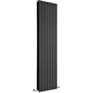 HUDSON REED Design Heizkörper Delta - Vertikal Schwarz - 1600mm x 490mm Doppellagig - 1542 Watt