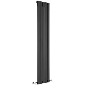 HUDSON REED Design Heizkörper Delta - Vertikal Schwarz - 1600mm x 350mm Einlagig - 735 Watt