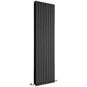 HUDSON REED Design Heizkörper Delta - Vertikal Schwarz - 1600mm x 560mm Doppellagig - 1762 Watt