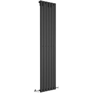 HUDSON REED Design Heizkörper Delta - Vertikal Schwarz - 1600mm x 420mm Einlagig - 881 Watt