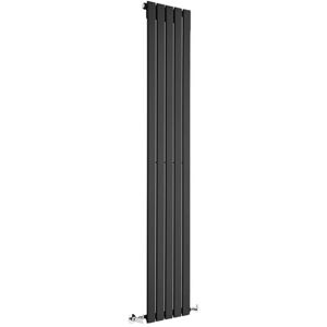 HUDSON REED Design Heizkörper Delta - Vertikal Schwarz - 1780mm x 350mm Einlagig - 825 Watt