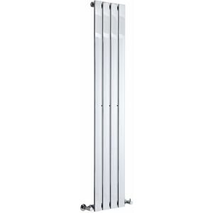 Hudson Reed - Design Heizkörper Delta - Vertikal Chrom - 1600mm x 300mm Doppellagig - 392 Watt