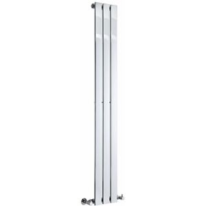 HUDSON REED Design Heizkörper Delta - Vertikal Chrom - 1600mm x 225mm Doppellagig - 294 Watt