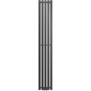 Luxebath - ecd Germany Paneelheizkörper Vertikal, 260x1800 mm, Anthrazit, mit Mittelanschluss, Design Flach Heizkörper, Einlagig Badheizkörper,
