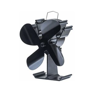 VODA Ofenventilator Kaminventilator ohne strom 4 Blättern Kamin Ofen Ventilator stromlos für Kaminofen/Holzofen/Kaminlüfter Stove Fan