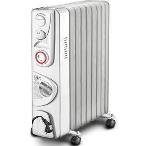 Lradiator Weiß 2500W Elektroheizung Radiator Öl Heizkörper Heizung Timer - Tresko