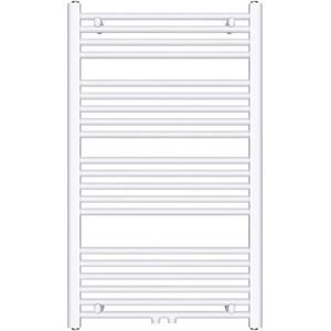 Doporro - Design Badheizung gerade 100x60cm Weiß Röhrenheizkörper Horizontal Mittelanschluss Bad-Heizkörper