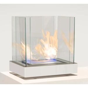 Radius Design Top Flame Ethanol Kamin 3 l Brennkammer   weiß / Edelstahl matt