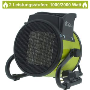 TroniTechnik® KH-502 Keramikheizer Heizlüfter Heizung 2.000 Watt, Tragegriff, PTC Keramik, stufenlose Thermosteuerung