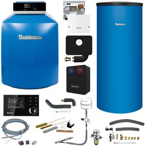 Buderus GB125 Logaplus Öl-Brennwert Heizungspaket K32 mit Regelung RC310, Mischermodul und Warmwasserspeicher SU 300, 35 kW