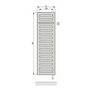 Zehnder Metropolitan Bar Design-Elektroheizkörper ZM1Z1140B100020 MEPE-080-040/GD, 805 x 400 mm, weiss, RAL 9016